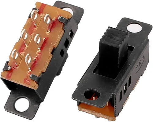 Vista 2 de Uxcell - Interruptor deslizante de 3 posiciones 6P 2P3T micro miniatura PCB con pestillo