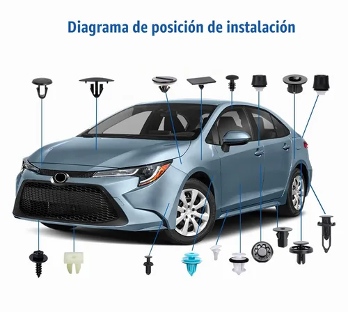 Vista 5 de 259 piezas compatibles con Lexus & Camry Corolla Corolla Interior y Exterior Retenedor Clip Clip Surtido