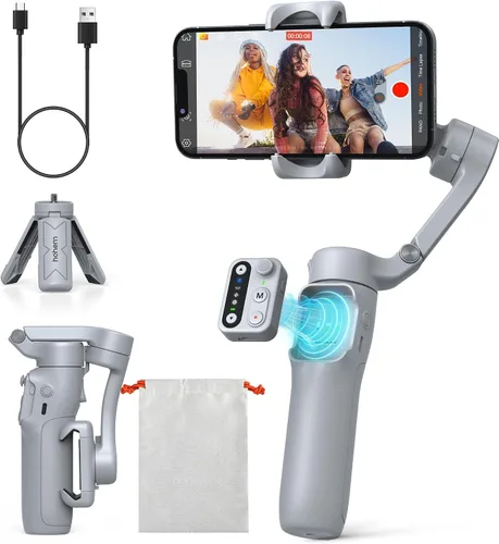 Vista 10 de Estabilizador de cardán iSteady X3 SE de hohem para iPhone, estabilizador de teléfono con control remoto desmontable, cardán plegable portátil de 3