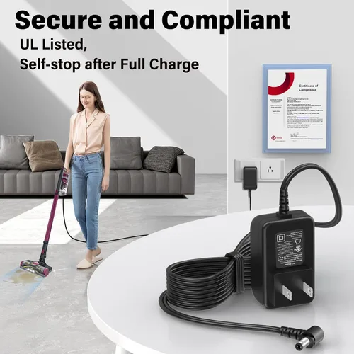 Vista 3 de Cargador de aspiradora de palo para Shark Rocket Pet Pro Cable de alimentación Adaptador de CA para Shark IZ163H IZ162H UZ145 IZ140 WZ140 WZ140