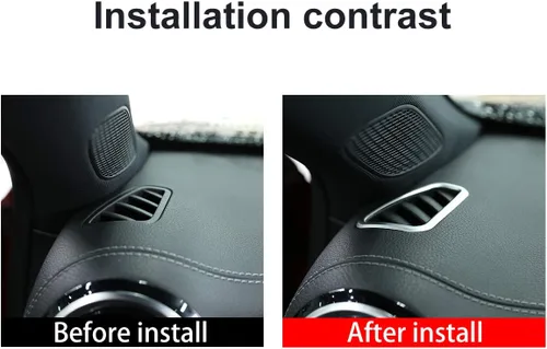Vista 2 de YIWANG - Marco de ventilación de ABS cromado para salpicadero, 2 piezas para Mercedes Benz Clase A A180 W177 2019 2020, accesorios de coche