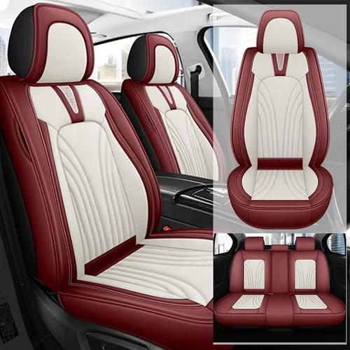 Vista 24 de Fundas de asiento de automóvil para Toyota Matrix 2003-2013, impermeables, de piel sintética, compatibles con bolsas de aire, fundas protectoras