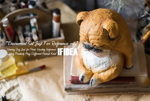 Vista 6 de IFiDEA Estatua de jardín de animales durmientes, figura de oso de 7 pulgadas, adorno decorativo de diseñador para interiores y exteriores, colección