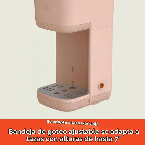 Vista 5 de BELLA Cafetera individual, para cápsulas K-Cup y café molido, bandeja de goteo ajustable y removible, apagado automático y accesorios aptos