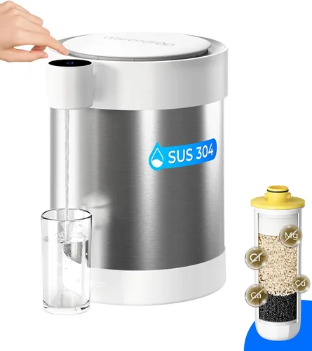 Vista 10 de Waterdrop 0 TDS - Dispensador de filtro de agua eléctrico de vidrio para encimera, grande de 22 tazas, sistema de filtración de agua instantánea