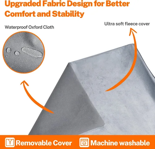 Vista 3 de Toozey Almohadilla térmica para mascotas de 20 x 16 pulgadas, cama térmica extremadamente impermeable para perros y gatos, control termostático