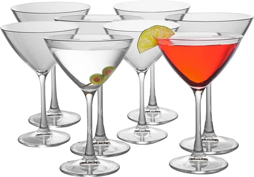 Vista 7 de D'Eco Vasos irrompibles de Martini Tritan, 9 onzas (juego de 8), transparentes, sin BPA, para expresos y martinis sucios, vasos de cóctel