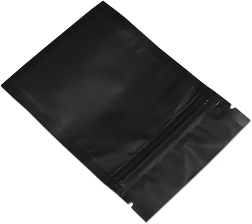 Vista 4 de PABCK 100 bolsas de Mylar negras resellables de 2.76 x 3.94 pulgadas, bolsa de almacenamiento de alimentos, bolsas planas de semillas de especias