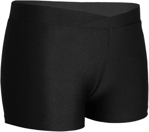Vista 2 de Hedmy Pantalones cortos de gimnasia atléticos elásticos para niñas pequeñas
