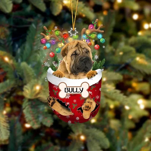 Vista 54 de IZI POD Affenpinscher Adorno de Navidad personalizado para perro, adorno de bolsillo de nieve para perro para árbol de Navidad, adorno acrílico