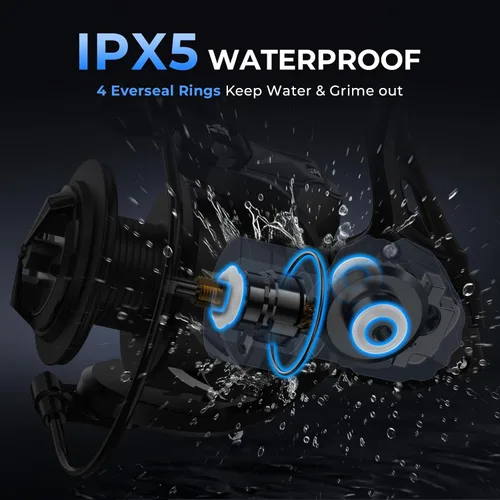 Vista 2 de KastKing Spartacus II Plus - Carrete giratorio IPX5 impermeable para agua dulce/agua salada, arrastre de 22 libras, relación de engranajes 5.2:1