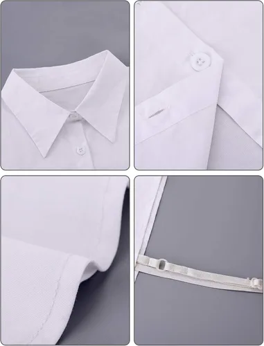 Vista 7 de SATINIOR 3 piezas de cuello falso para mujer, blusa desmontable con cuello de Dickey