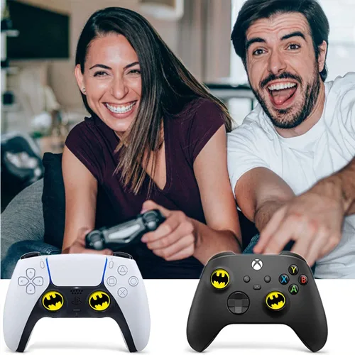 Vista 5 de 2Pcs Analog Thumb Grip Stick Cover, Wireless Controllers Game Remote Joystick Cap, Fantastic Non-Slip Silicone Handle Protection Cover for