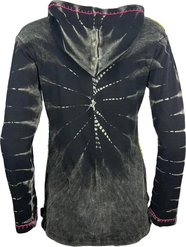 Vista 46 de Agan Traders Chaquetas bohemias con cremallera para mujer, con parches de teñido anudado, sudaderas ligeras con capucha para mujer 2025