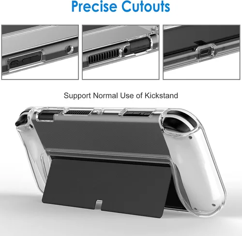 Vista 3 de JETech Protective Case for Nintendo Switch (OLED Model) 7-Inch 2021 Release, Grip Cover with Shock-Absorption and Anti-Scratch Design, HD Clear