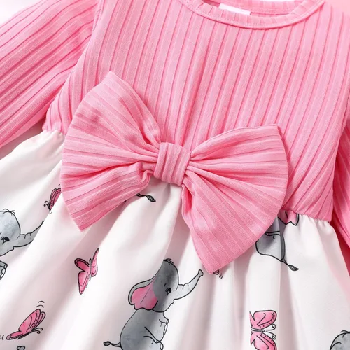 Vista 4 de PATPAT Baby Girl Dress Infant Girls Long Sleeve Baby Fall Winter Dress
