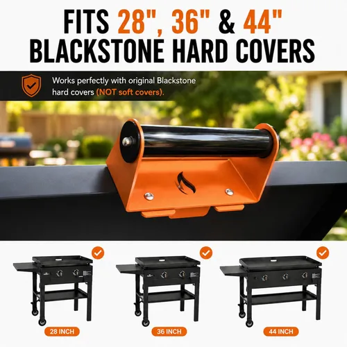 Vista 6 de Kit de mango y bisagra para parrilla Blackstone de 28" 36" 44" bisagras de Naranja