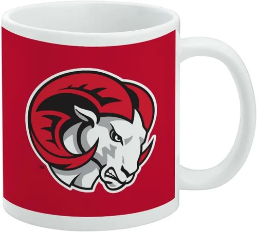 Vista 173 de Taza de cerámica con el logotipo principal de la Universidad Rider, taza de regalo novedosa para café, té y bebidas calientes, 11oz, blanca