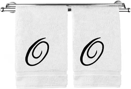 Vista 30 de Toalla de mano con monograma, regalo personalizado, 16 x 30 pulgadas, extra absorbente, 100% algodón turco, acabado de rizo suave, para baño, cocina