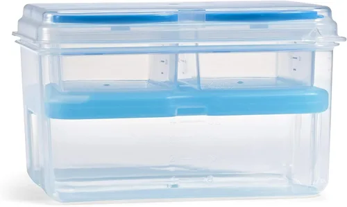 Vista 2 de Fit & Fresh 216HL - Juego de entrada con bolsa de hielo, 3 recipientes reutilizables para control de porciones, sin BPA, apto para microondas