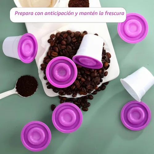 Vista 8 de 30 cápsulas desechables K Cups compatibles con cafetera Keurig 1.0and2.0, cápsulas de café prefabricadas con tapa morada, cápsulas de café