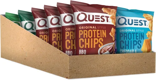 Vista 3 de Quest Nutrition Paquete variado de chips de proteína y galleta de proteína de chispas de chocolate; apto para dietas cetogénicas; alto en proteínas
