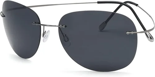 Vista 21 de Eyekepper Gafas de sol polarizadas con montura de titanio sin montura