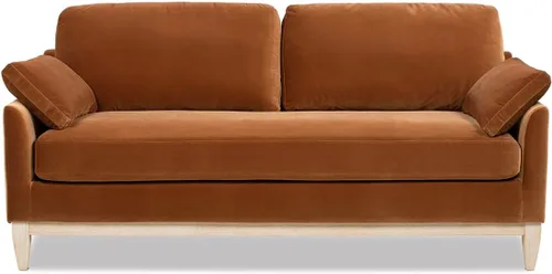 Vista 10 de Jennifer Taylor Home - Silla acentuada Pasadena de 36" de ancho, estilo granja moderna, terciopelo de alto rendimiento color naranja quemado