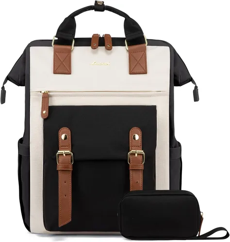 Vista 39 de LOVEVOOK - Mochila para laptop, para viaje de trabajo, bolso de enfermera, profesor, médico, viajero, para computadora de negocios, mochila