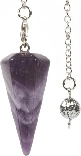 Vista 20 de Justinstones - Dije de piedras preciosas con cristales de roca hexagonales en punta reiki chakra