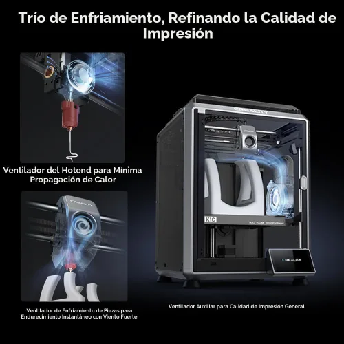 Vista 5 de Creality K1C 3D Printer Support Carbon Fiber Filament Auto Leveling