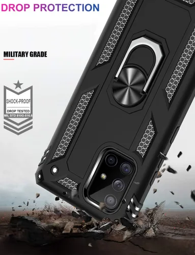 Vista 4 de LUMARKE Funda para Galaxy A51 5G con Protector de Pantalla, Pasa Prueba de Caída de 16 pies de Grado Militar, Cubierta Protectora para Teléfono