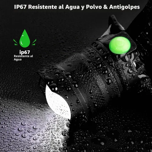 Vista 6 de Linterna frontal de alto lúmen con función de inducción, linterna de cabeza con 7 modos y vida útil de batería de 50h, linterna frontal LED con zoom