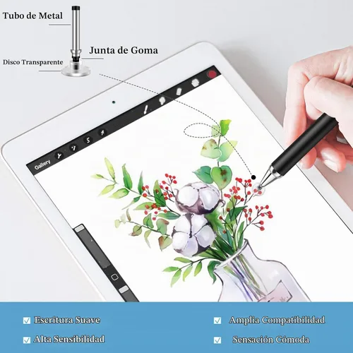 Vista 3 de Mixoo Lápiz capacitivo retráctil para interruptor de pantalla táctil 2, lápiz digital universal de alta sensibilidad para iPad, iPhone, Android Negro