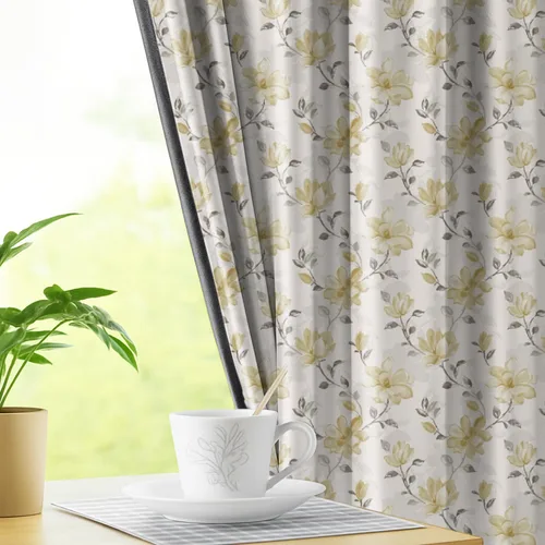 Vista 3 de LINENWALAS Cortinas opacas impresas para puerta de 7 pies, juego de 2, cortinas florales con estampado digital, aislamiento térmico, paneles