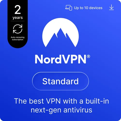 Vista 14 de NordVPN Plus, 10 Devices, 1-Year, VPN & Password Manager Software Bundle, Digital Code