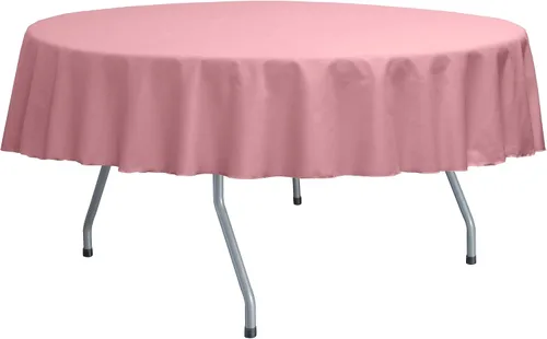 Vista 20 de Ultimate Textile Poly-Cotton Twill 60-Inch Round Tablecloth - Fits Tables Smaller Than 60-Inches in Diameter, Navy Blue
