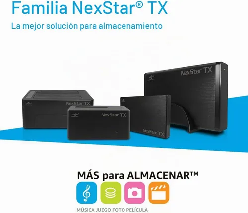 Vista 6 de Vantec NexStar TX 3.5" USB 3.0 Caja para disco duro (NST-328S3-BK), Negro