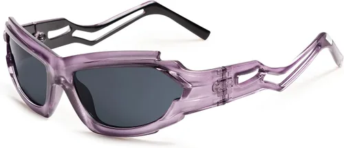 Vista 4 de VANLINKER Gafas de sol envolventes ovaladas frescas para mujer y hombre, deportes de moda, irregulares, negras, gafas oscuras rápidas VL9739