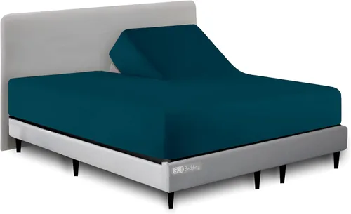 Vista 19 de SGI bedding Sábana bajera ajustable Queen Split Top de 28 pulgadas con cabezal flexible SOLO 100% algodón egipcio 1000 hilos Sábana bajera Flex Top