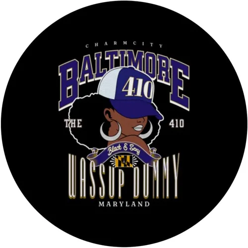 Vista 3 de Celebrate Baltimore with Afro Flair PopSockets Adhesive PopGrip