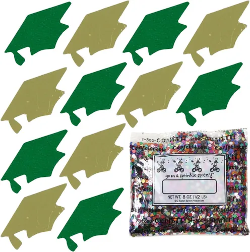Vista 68 de Confetti Grad Cap Negro, Azul Marino Combo - 2 bolsas de media onza (1 oz)