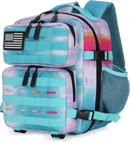 Vista 26 de Mini mochila táctica de 9L para hombres y mujeres, mochila táctica pequeña para senderismo, bolsa táctica pequeña, paquete de fitness, Negro