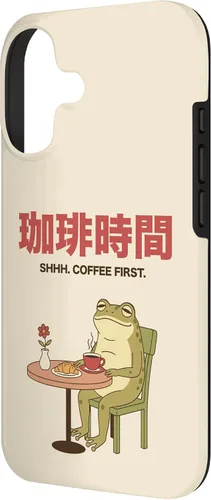 Vista 2 de Japanese Coffee Time Frog Retro Cafe Aesthetic Case for iPhone 17