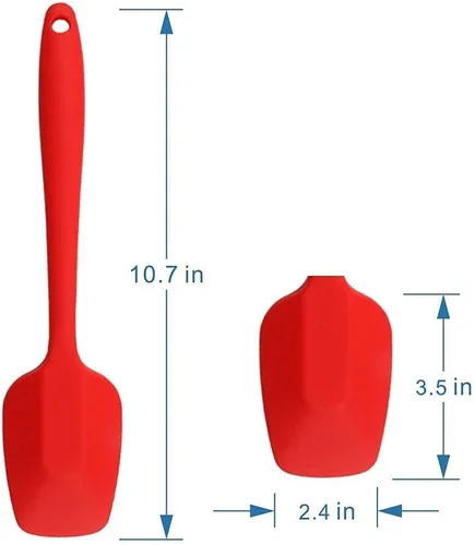 Vista 7 de 4 espátulas de cuchara estándar de 10.6 pulgadas + 6 espátulas de cuchara pequeña de 8.2 pulgadas