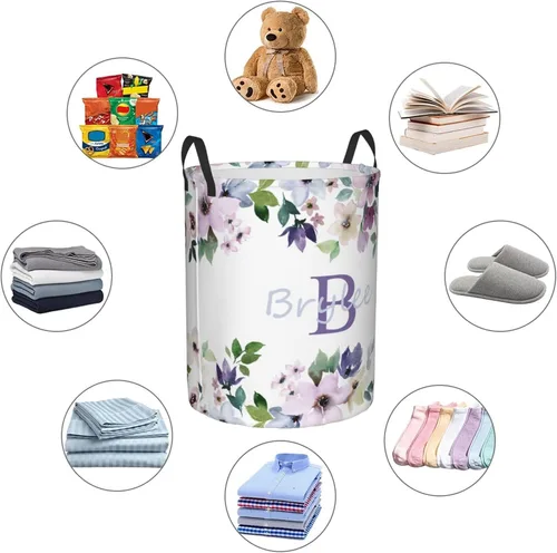 Vista 3 de Cesta de lavandería plegable para dormitorio, cesta de baño con asa