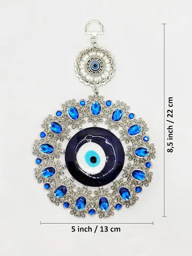 Vista 3 de LUCKBOOSTIUM Door Charm Evil Eye Keychain for Protection - Evil Eye Car Hanging Ornament and Rear View Mirror Accessories