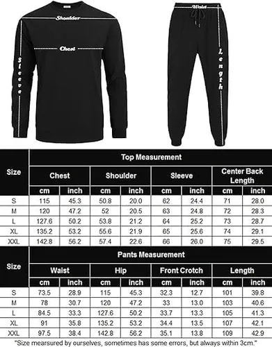 Vista 6 de COOFANDY Conjunto deportivo de 2 piezas para hombre, sudadera de manga larga, sin botones, para deportes, casual, fitness, trotar