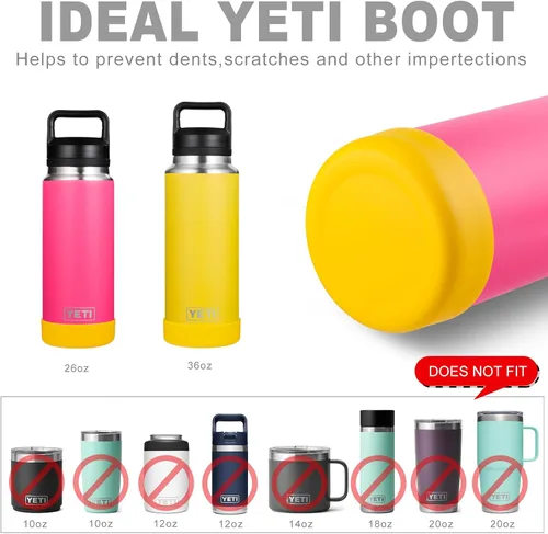 Vista 5 de Funda de silicona VGHNQ para botellas de agua YETI, Owala, protector inferior para YETI 26 36 OZ, cubierta de bota para Owala 32OZ, accesorios