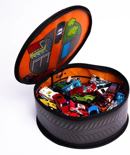 Vista 3 de Hot Wheels ZipBin Wheelie Track Pack - Almacenamiento portátil de autos